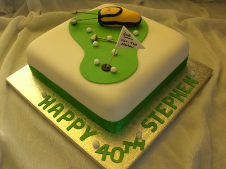 Golf cake - look who's for-tee!